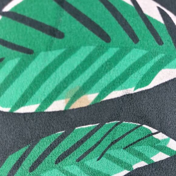 Bob Mackie Vintage Wearable Art Blue Green Print Button Front Artsy Top SZ M - Picture 4 of 12